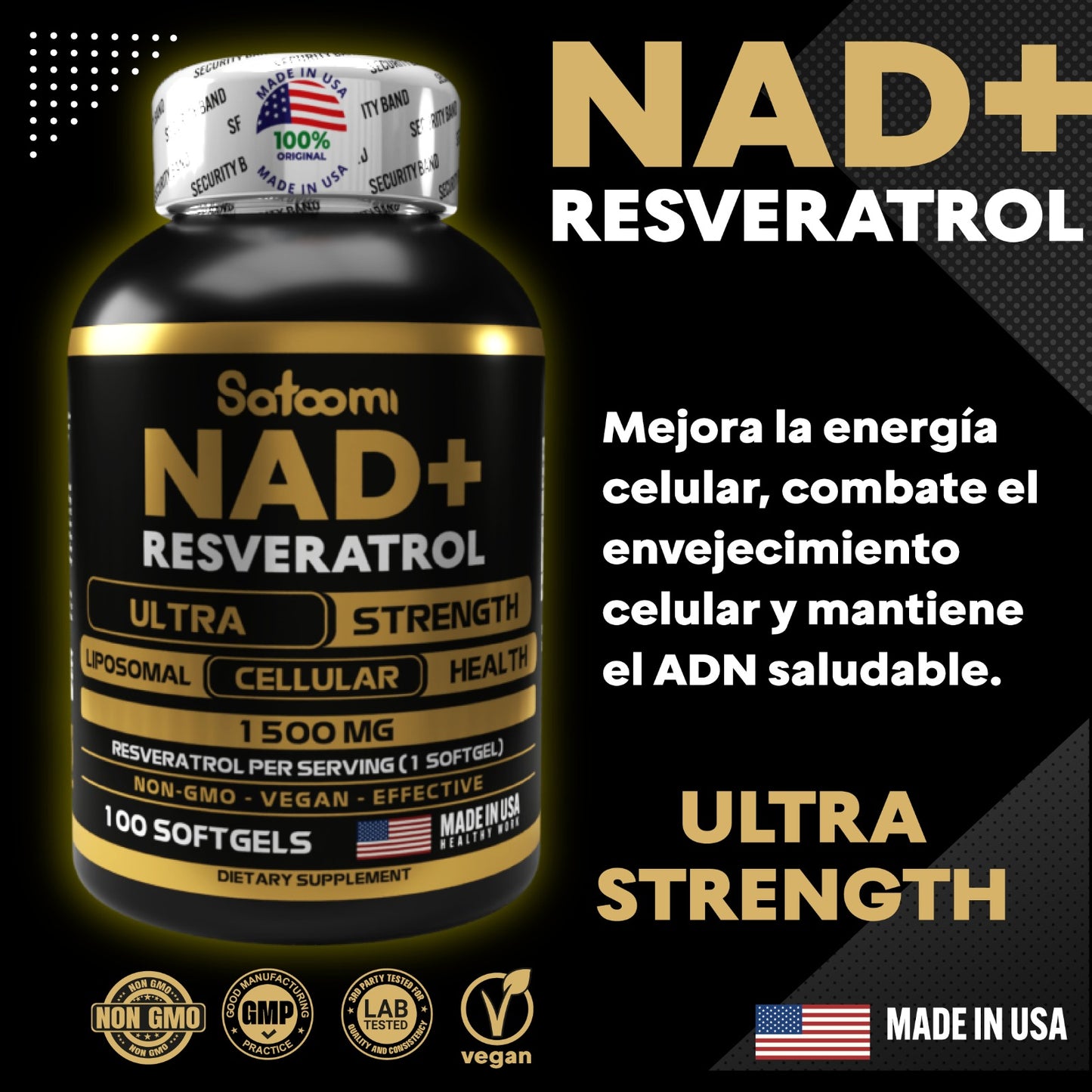 NAD+ con Resveratrol - 100 Softgels